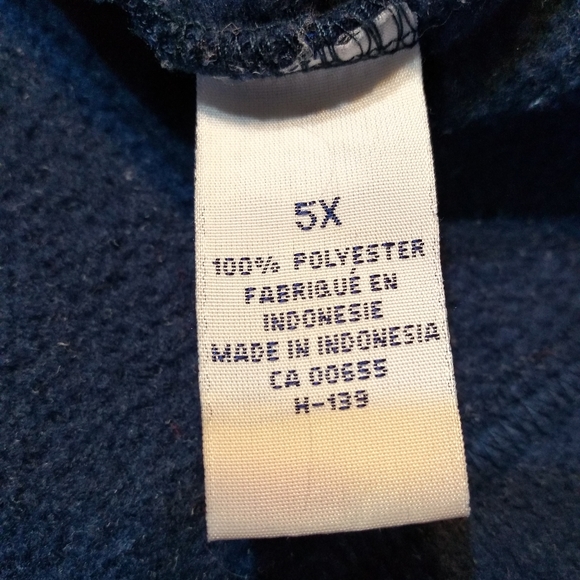 Retro Penningtons Navy Blue Shacket, Size 5X, Zipper Closure, Flower Emb… - Picture 6 of 13